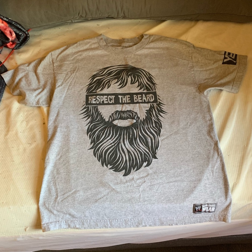 🩶 Daniel Bryan WWE Gray 'Respect the Beard' Men's T-Shirt
